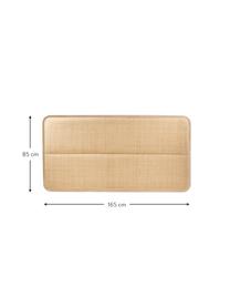 Cabecero de ratán Byrum, Madera de roble, abedul, ratán y madera contrachapada, Ratán, An 165 x Al 85 cm