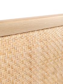 Cabecero de ratán Byrum, Madera de roble, abedul, ratán y madera contrachapada, Ratán, An 165 x Al 85 cm