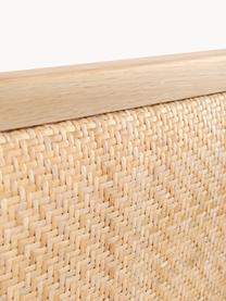 Testiera in rattan Byrum, Legno di quercia, legno di betulla, rattan, compensato, Rattan, Larg. 185 x Alt. 85 cm