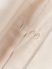 Funda nórdica de satén de algodón Alyssa, Tonos grises, blanco crema, Cama 90 cm (155 x 220 cm)