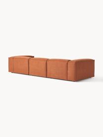 Modulares Sofa Lennon (4-Sitzer), Bezug: Polyester Der hochwertige, Gestell: Massives Kiefernholz, Spe, Füße: Kunststoff Dieses Produkt, Webstoff Terrakotta, B 327 x T 119 cm