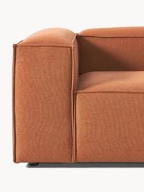 Modulares Sofa Lennon (4-Sitzer), Bezug: Polyester Der hochwertige, Gestell: Massives Kiefernholz, Spe, Füße: Kunststoff Dieses Produkt, Webstoff Terrakotta, B 327 x T 119 cm