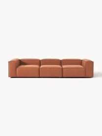 Sofá modular Lennon (4 plazas), Tapizado: poliéster Alta resistenci, Estructura: madera contrachapada de p, Patas: plástico, Tejido terracota, An 327 x F 119 cm