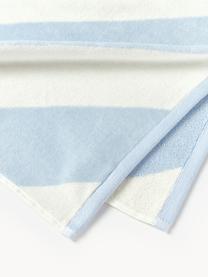 Plážová osuška s klikatým vzorem Suri, Světle modrá, krémově bílá, Š 90 cm, D 170 cm