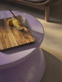 Interiérový/exteriérový odkládací stolek Gigi, Umělá hmota, kov s práškovým nástřikem, Levandulová, Š 65 cm, V 35 cm