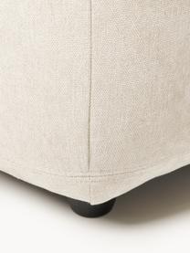 Hocker Stella, Bezug: 85 % Polyester, 15 % Baum, Gestell: Massives Buchenholz, Span, Webstoff Off White, B 71 x H 43 cm