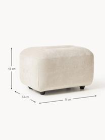 Pouf Stella, Tissu blanc cassé, larg. 71 x haut. 43 cm