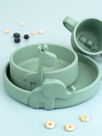 Assiette pour enfants Peekaboo, 100 % silicone, Vert, Ø 16 cm