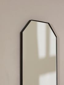 Specchio angolare da parete Isabella, Struttura: metallo rivestito Superfi, Retro: pannello di fibra a media, Nero, Larg. 40 x Alt. 140 cm