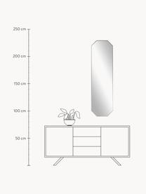 Espejo de pared octogonal Isabella, Espejo: cristal, Parte trasera: tablero de fibras de dens, Negro, An 40 x Al 140 cm