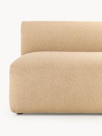 Diván modular en tejido bouclé Sofia, Tapizado: tejido bouclé (100% polié, Estructura: madera de abeto, tablero , Patas: plástico Este producto es, Bouclé beige, An 159 x F 103 cm, respaldo izquierdo