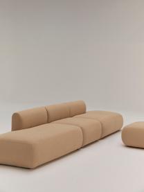 Modulaire bouclé chaise longue Sofia, Bekleding: bouclé (100% polyester) M, Frame: sparrenhout, spaanplaat, , Poten: kunststof Dit product is , Bouclé beige, B 159 x D 103 cm, rugleuning links