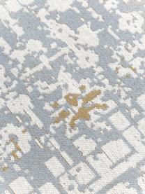 Tappeto in ciniglia tessuto a mano Neapel, Retro: 100% cotone Il materiale , Grigio-blu, bianco crema, Larg. 300 x Lung. 400 cm (taglia XL)