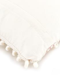 Kissenhülle Paco mit dekorativer Verzierung, 80% Baumwolle, 20% Wolle, Altrosa, B 45 x L 45 cm
