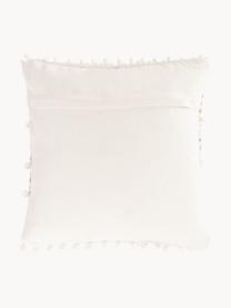 Poszewka na poduszkę w stylu boho Paco, 80% bawełna, 20% wełna, Biały, różowy, S 45 x D 45 cm