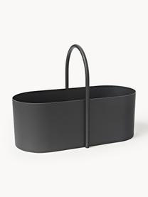 Skladovací kovový box Grib, Železo s práškovým nástřikem, Černá, Š 35 cm, V 17 cm