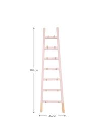 Estantería escalera de pared Helia, Madera de pino recubierta, Rosa, madera de pino, An 46 x Al 170 cm