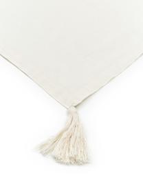 Tovaglia con nappe Benini, 85% cotone, 15% lino, Beige, Per 6-10 persone  (Larg.130 x Lung. 270 cm)