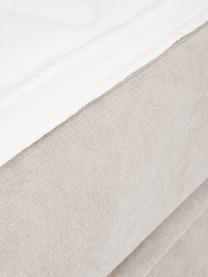 Boxspringbett Oberon, Matratze: 5-Zonen-Taschenfederkern, Füße: Kunststoff Dieses Produkt, Webstoff Beige, B 160 x L 200 cm, Härtegrad H2