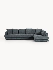 XL Ecksofa Tribeca, Bezug: 100 % Polyester Der strap, Gestell: Buchenholz, Kiefernholz, , Webstoff Graublau, B 326 x T 192 cm, Eckteil rechts