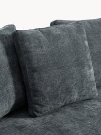 XL Ecksofa Tribeca, Bezug: 100 % Polyester Der strap, Gestell: Buchenholz, Kiefernholz, , Füße: Kiefernholz Dieses Produk, Webstoff Graublau, B 326 x T 192 cm, Eckteil rechts