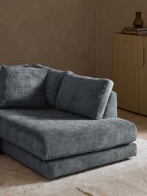 Sofa narożna XL Tribeca, Tapicerka: 100% poliester Dzięki tka, Stelaż: drewno bukowe, drewno sos, Nogi: drewno sosnowe Ten produk, Szaroniebieska tkanina, S 326 x G 192 cm, lewostronna