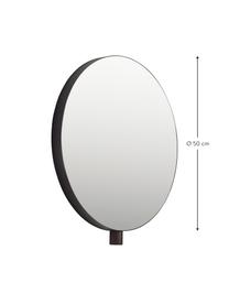 Okrągłe lustro ścienne Kollage, Czarny, Średnica: 50 cm