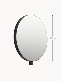 Kulaté nástěnné zrcadlo Kollage, Černá, Ø 50 cm