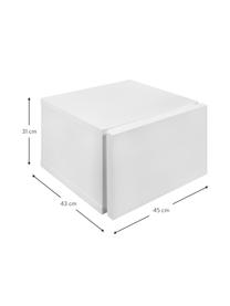 Nachttisch Hank mit Schublade, Spanplatte in Leichtbau-Wabenstruktur, melaminbeschichtet, Weiß, matt, B 45 x T 43 cm