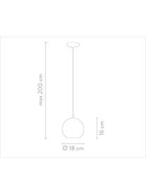 Lampada a sospensione a sfera Ball, Paralume: metallo cromato, Baldacchino: metallo cromato, Metallo cromato, Ø 18 x Alt. 16 cm