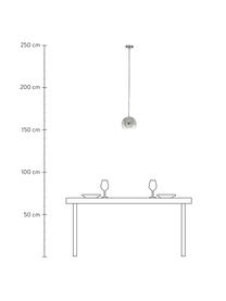 Kleine bolvormige hanglamp Ball in chroomkleur, Lampenkap: verchroomd metaal, Baldakijn: verchroomd metaal, Verchroomd metaalkleurig, Ø 18  x H 16 cm