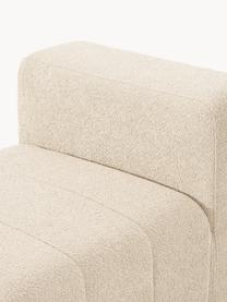 Modulo centrale in bouclè Lena, Rivestimento: bouclé (93% poliestere, 6, Struttura: legno di faggio, truciola, Piedini: plastica, Bouclé beige chiaro, Larg. 78 x Prof. 106 cm