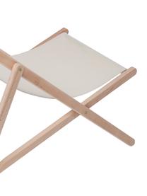 Tumbona plegable Hot Summer, Estructura: madera de haya, Beige, haya, An 96 x F 56 cm