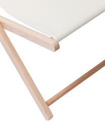 Klapbare ligstoel Hot Summer, Frame: beukenhout, Beige, beukenhoutkleurig, B 96 x D 56 cm