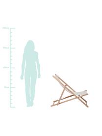 Klapbare ligstoel Hot Summer, Frame: beukenhout, Beige, beukenhoutkleurig, B 96 x D 56 cm