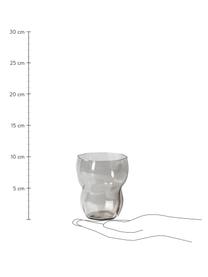 Ručne fúkané poháre na vodu Limfjord, 4 ks, Sklo, Sivá, Ø 8 x V 9 cm, 250 ml