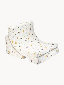 Fauteuil en bouclette pour enfants fait main Moon, Bouclette blanche, aspect terrazzo, larg. 55 x haut. 80 cm