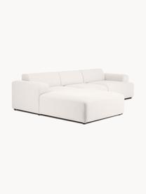 Sofá rinconera Melva (4 plazas), Tapizado: 100% poliéster Alta resis, Estructura: madera de pino maciza, ce, Patas: plástico, Tejido Off White, An 319 x F 196 cm, chaise longue derecha