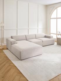 Sofá rinconera Melva (4 plazas), Tapizado: 100% poliéster Alta resis, Estructura: madera de pino maciza, ce, Patas: plástico, Tejido Off White, An 319 x F 196 cm, chaise longue derecha