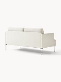 Sofa Fluente (2-osobowa), Tapicerka: 80% poliester, 20% ramia , Stelaż: lite drewno sosnowe z cer, Nogi: metal malowany proszkowo, Jasnobeżowa tkanina, S 166 x G 85 cm