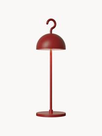 Kleine mobiele LED outdoor tafellamp Hook, dimbaar, Lamp: gecoat aluminium, Roodbruin, Ø 11 x H 36 cm