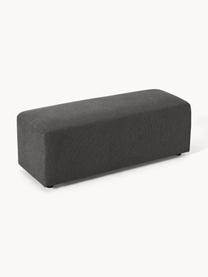 Pouf XL Melva, larg 116 x prof. 42 cm, Tissu anthracite, larg. 116 x prof. 42 cm