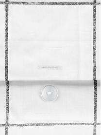 Taies d'oreiller en percale Juna, 2 pièces, 50 x 70 cm, Blanc & noir, damier, larg. 50 x long. 70 cm