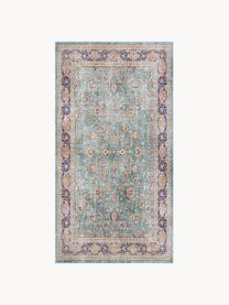 Tapis Keshan Mashad, 100 % polyester, Turquoise, multicolore, larg. 80 x long. 150 cm (taille XS)