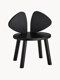 Detská stolička z dreva Mouse, Dubová dyha, lakovaná 

Tento produkt je vyrobený z trvalo udržateľného dreva s certifikátom FSC®., Čierna, Š 43 x H 28 cm