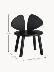 Detská stolička z dreva Mouse, Dubová dyha, lakovaná 

Tento produkt je vyrobený z trvalo udržateľného dreva s certifikátom FSC®., Čierna, Š 43 x H 28 cm