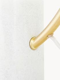 Lampada da tavolo glam con base in marmo Soho, Paralume: vetro, Base della lampada: marmo, possibili variazio, Struttura: metallo ottonato, Bianco, ottonato, Larg. 40 x Alt. 42 cm