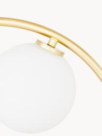 Lámpara de mesa de mármol Soho, estilo glam, Pantalla: vidrio, Cable: plástico, Blanco, latón, An 40 x Al 42 cm