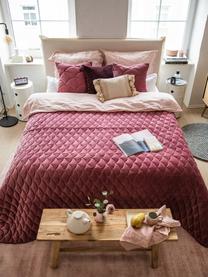 Łóżko kontynentalne premium Violet, Nogi: lite drewno bukowe, lakie, Beżowy, 200 x 200 cm