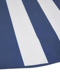 Okrągły ręcznik plażowy z mikrofibry Round, Biały, ciemny niebieski, Ø 170 cm